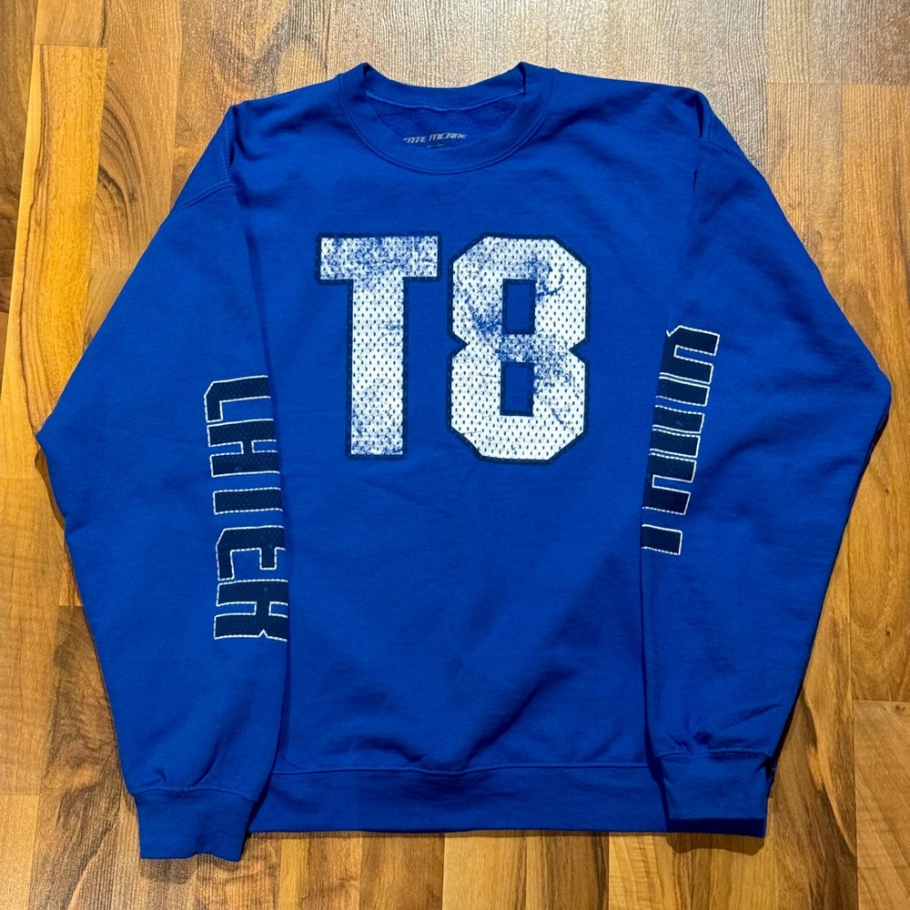 Tate McRae Official Blue Think Later Tour Merch Crewneck - Size Large